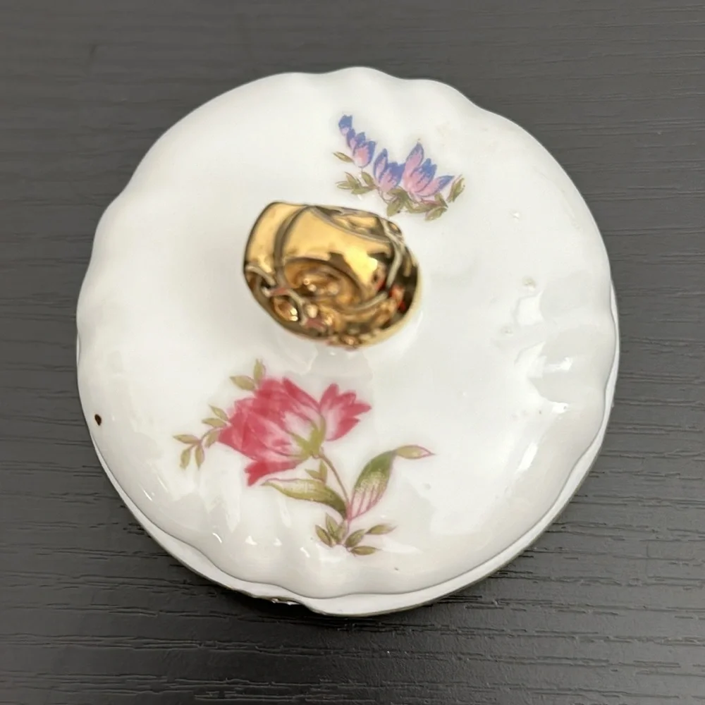 Lefton Porcelain Hand Painted Footed Sugar Bowl NE 3476